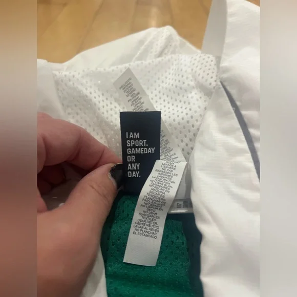 Adidas Green and Blue Windbreaker Jacket with a Hood - Picture 6 of 11